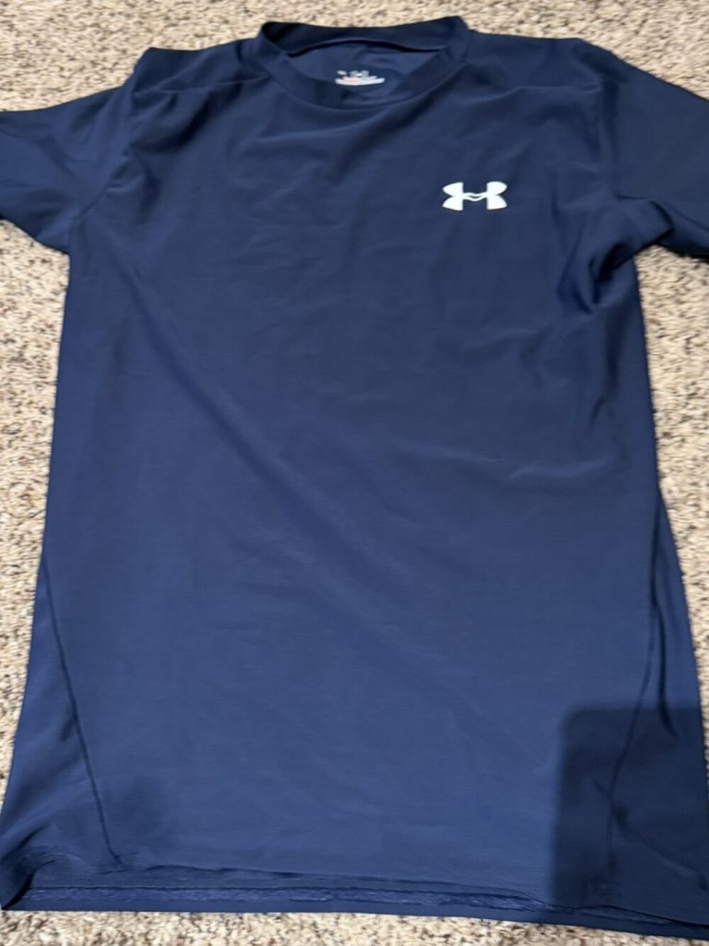 Under Armour HeatGear Compression Shirts Men’s Large Navy 2 Pack Short Long Slee